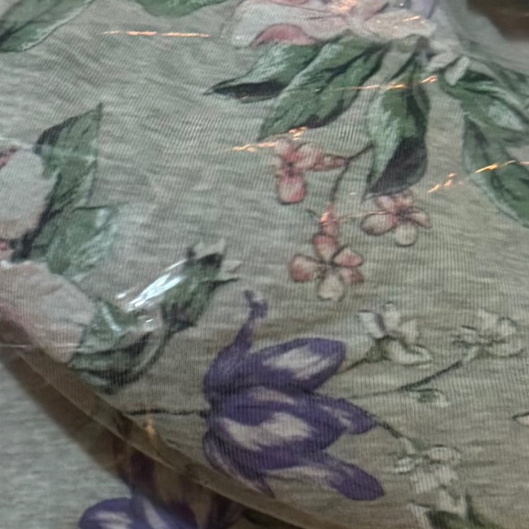 NWT 48DD Cacique Cotton Lightly Lined No-Wire Bra Floral Grey - Picture 4 of 5